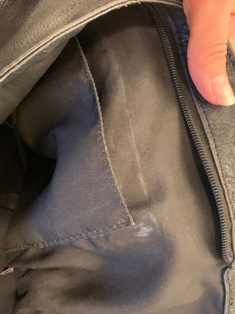 Fossil black leather handbag